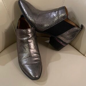 Franco Sarto Metallic Ankle Booties
